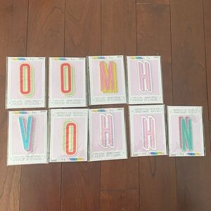 Assorted Letter Iron-On Patches - Multicolor